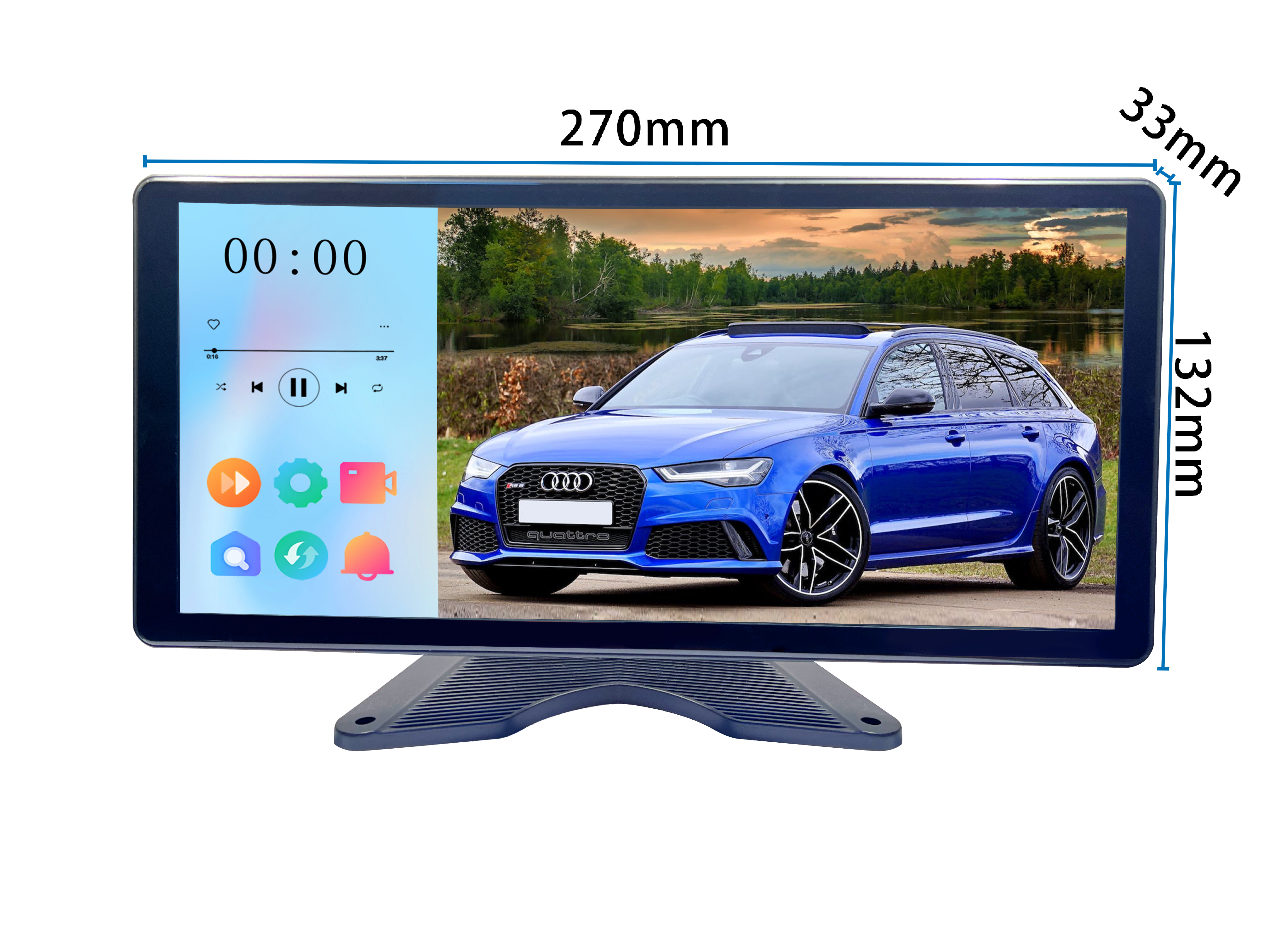 10.36 inch HD monitor quad view motion detect alarm car truck bus cars reversing image display dash camera system