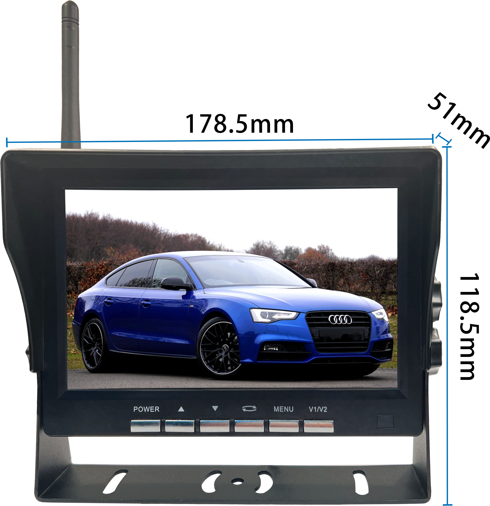 7 Inch quad HD IPS screen wireless dash camera system reverse aid monitor for car bus vehicle truck