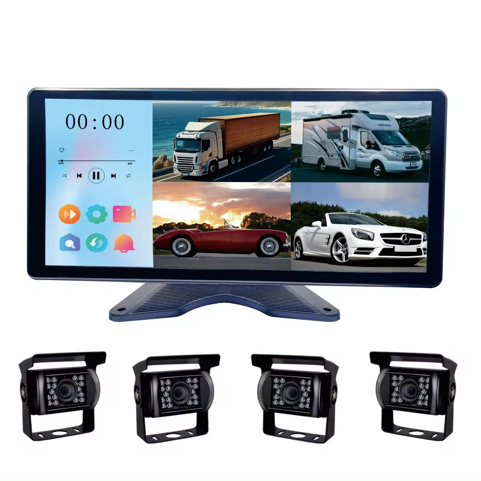 10.36 inch HD vehicle monitoring quad-view truck monitor bus camera system passenger cars reversing image display screen