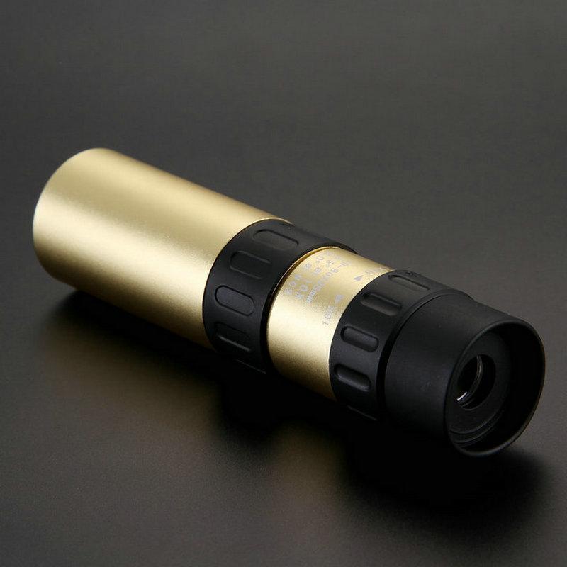 FORESEEN New Golden Small Trooper 10-90x25 Monocular HD Zoom Telescope