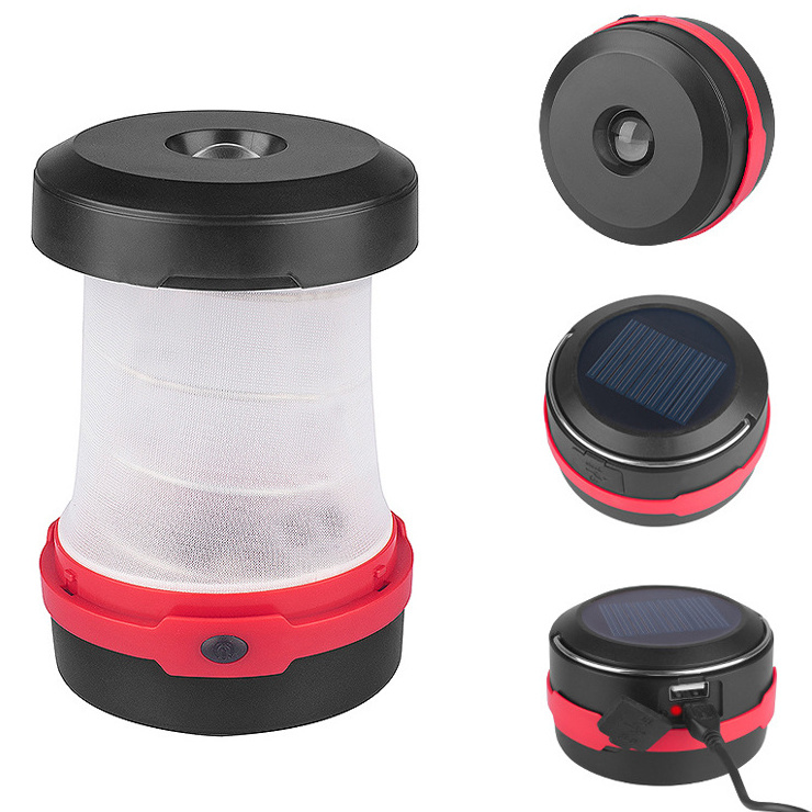 Factory Portable Solar Collapsible LED Camping Lantern For Outdoor Folding led camping lantern USB Charging IP55