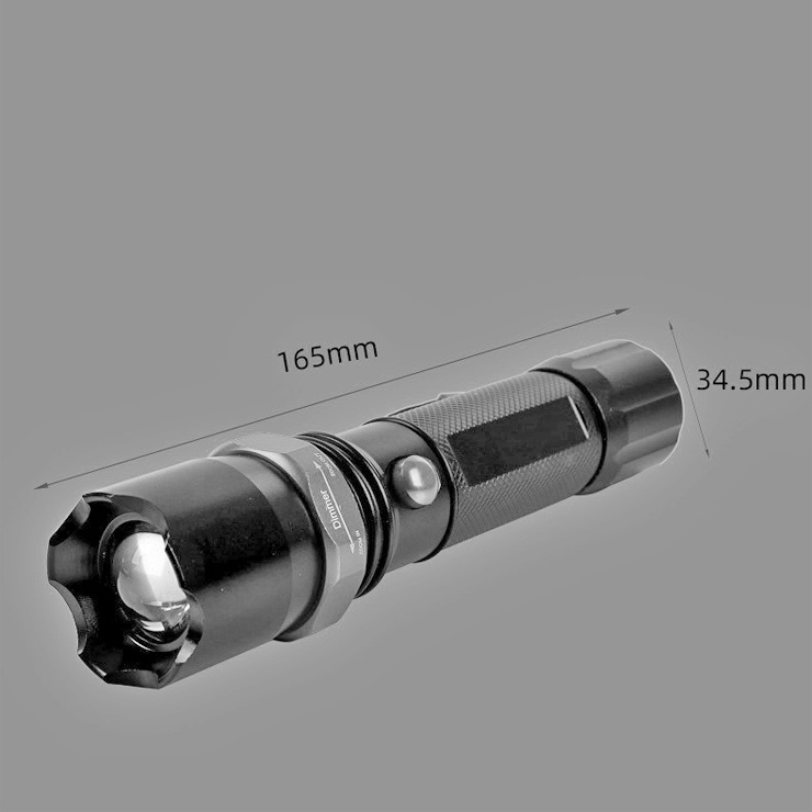 Factory high quality 200 Lumens Led Torch Hunting Laser Pointer Led Zoom Flashlight Rechargeable Zoom Flashlight