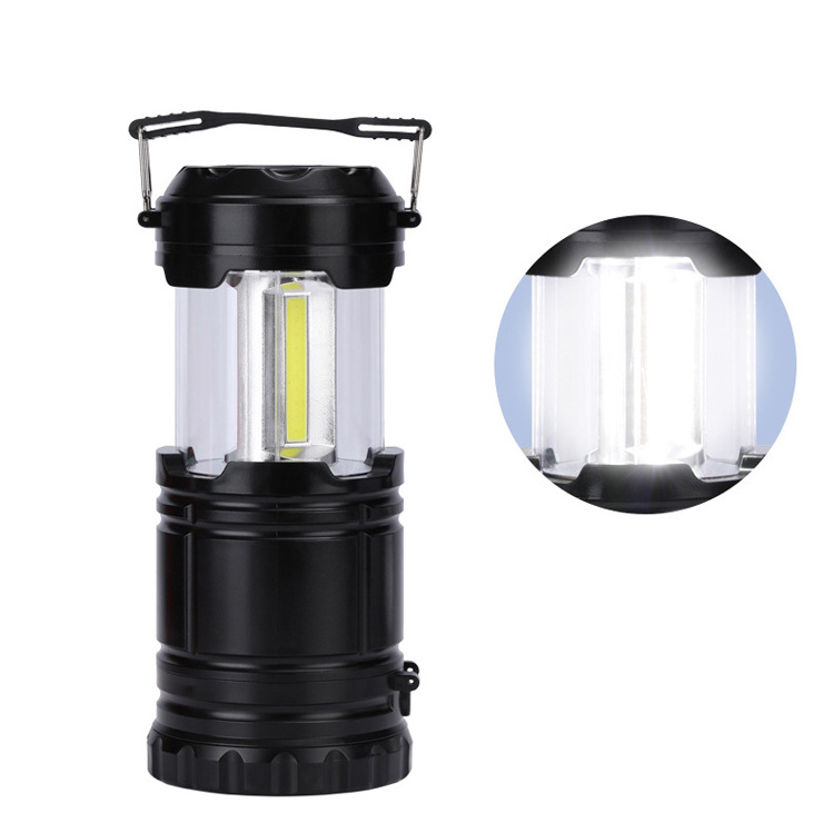 2022 High Quality Flashlights 2 in 1 COB LED Collapsible Lantern Camping Outdoor Light