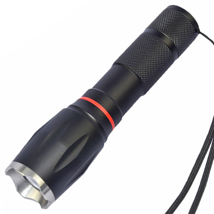 Compact Water Resistant aluminium zoomable Pocket PenLight Flashlight with Clip Powered by 2AAA Battery flashlight