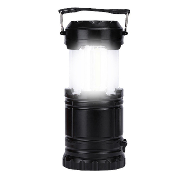 2022 High Quality Flashlights 2 in 1 COB LED Collapsible Lantern Camping Outdoor Light