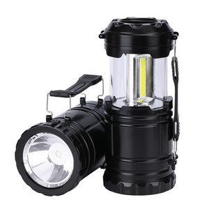 2022 High Quality Flashlights 2 in 1 COB LED Collapsible Lantern Camping Outdoor Light