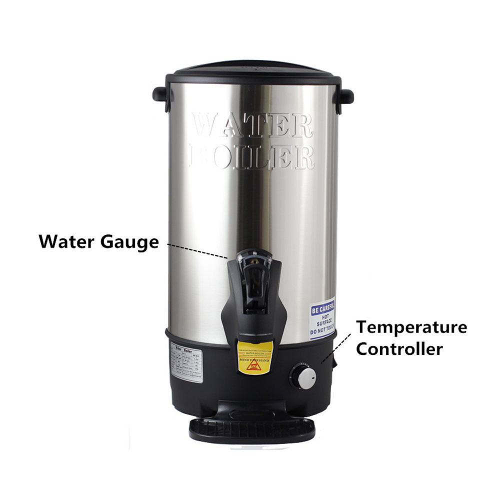 Hotel Restaurant Milk Tea Shop Stainless Steel Dispenser Bucket Home 10L Electric Hot Water Boiler Urn for Coffee Maker Machine