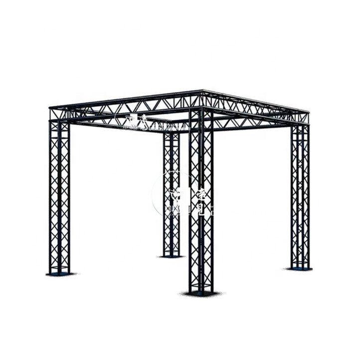 Aluminum square truss for gate box speaker lift truss system design