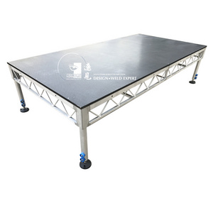 Stage covering roof truss with portable stage for sale