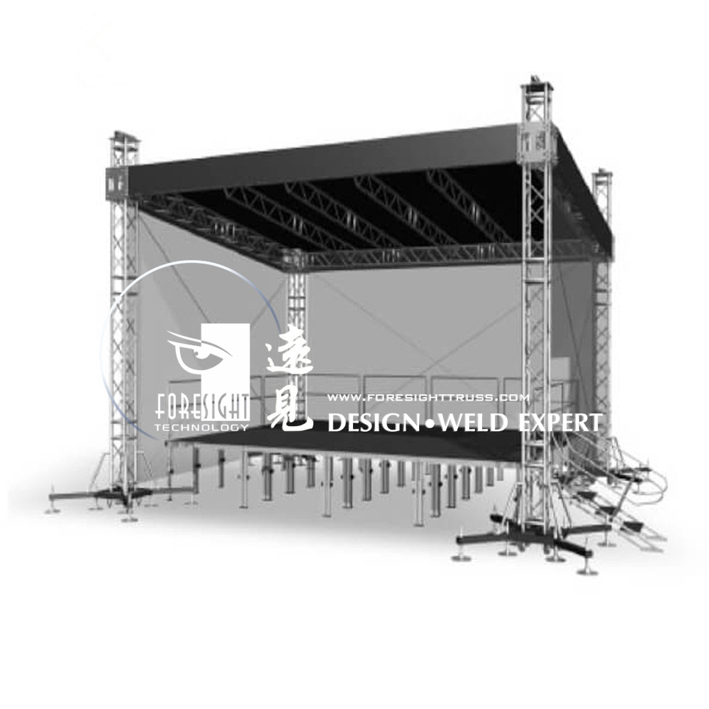 Aluminum Concert Stage Outdoor Event Roof Stages Speaker Line Array Truss Aluminum