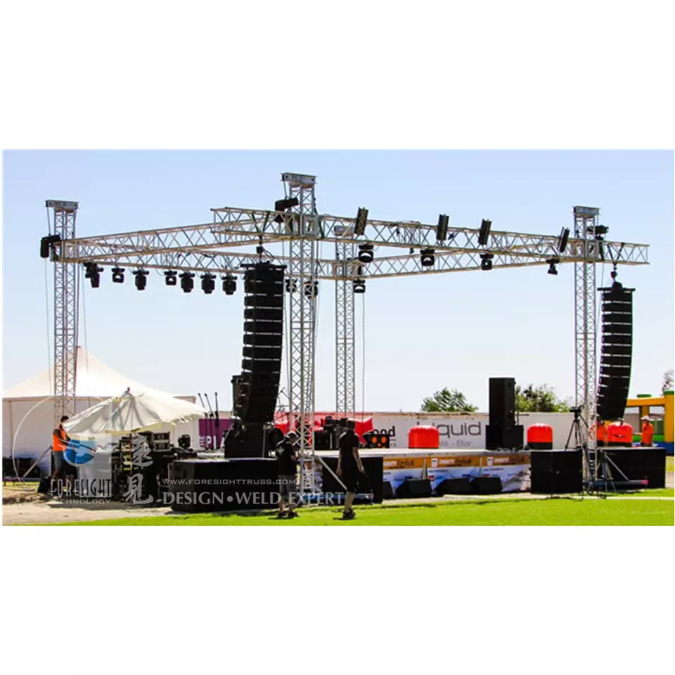 Aluminum Concert Stage Outdoor Event Roof Stages Speaker Line Array Truss Aluminum