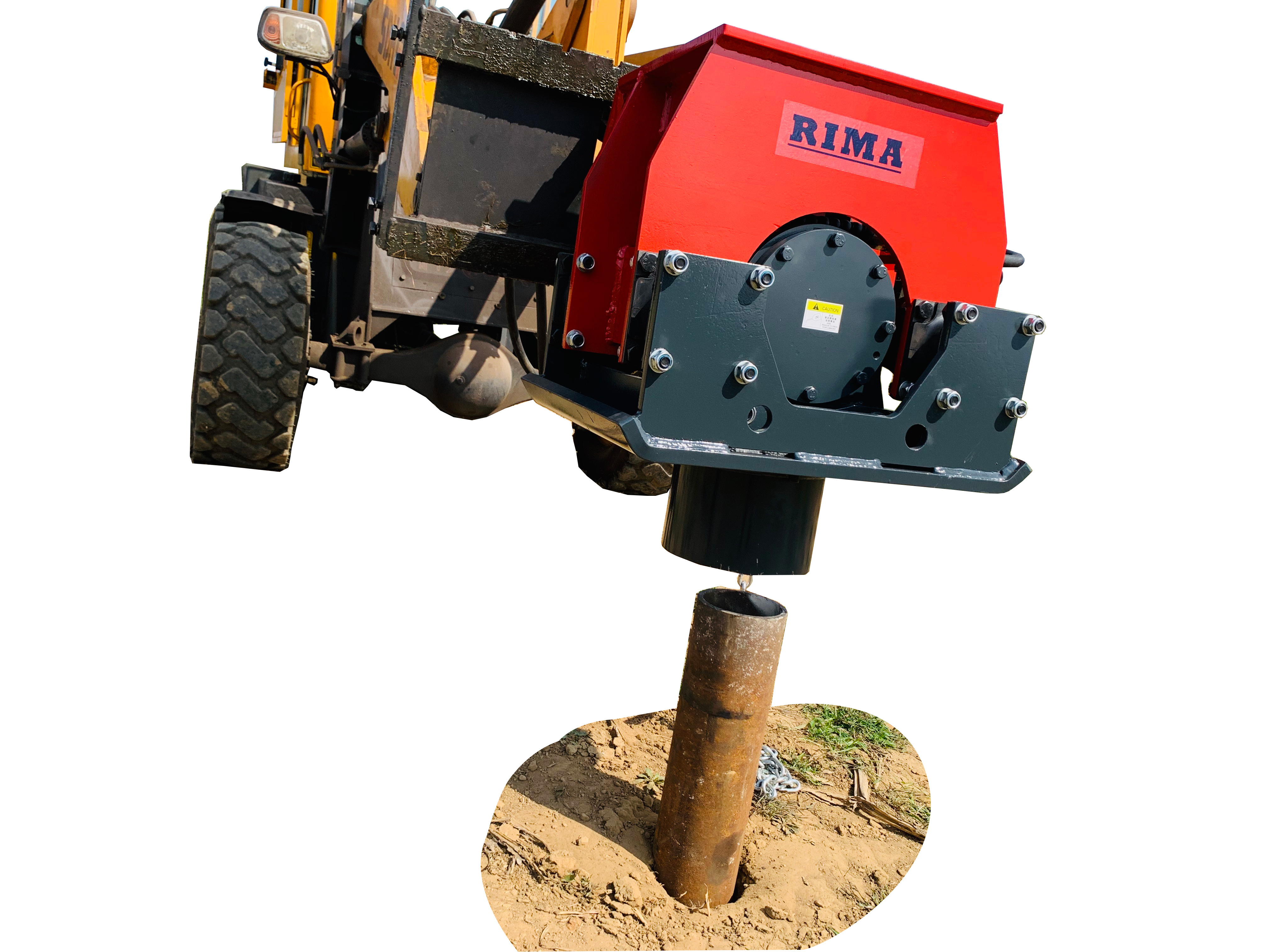 Fence Post driver/Rammer Hydraulic for Skid Steer, Excavator, Tractor