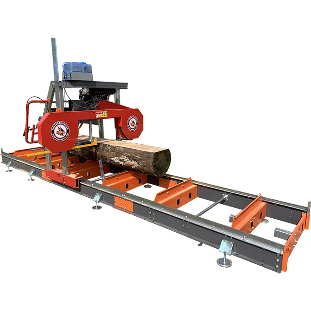 China 36 inch shandong woodworking portable band circular swing blade sawmill saw mill saw machines with 27hp engine