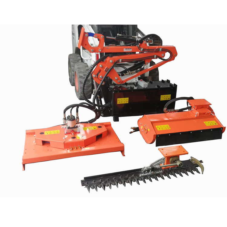 SKID STEER BOOM ARM MOWER ATTACHMENT for compact track loader