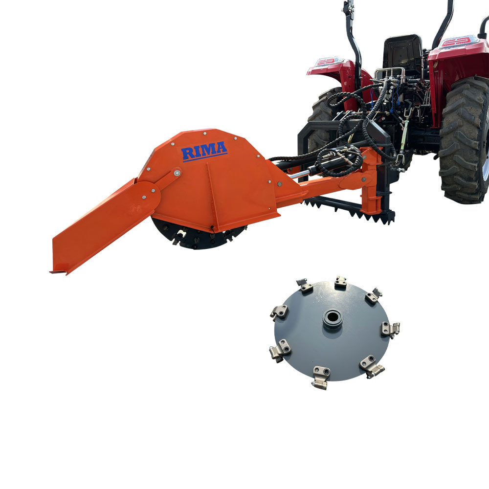 Hydraulic tractor attachment PTO stump grinder swing stump grinder