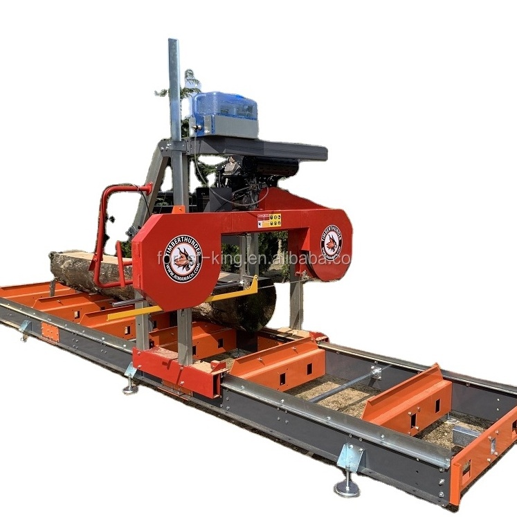 Wood Sawmill Lumber Mill Band Saw Mill Wood Cutting Machine with 15hp Petrol Engine