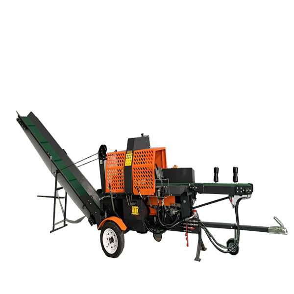 forestry machine horizontal hydraulic firewood processor wood cutter and splitter processing machine with log lifter