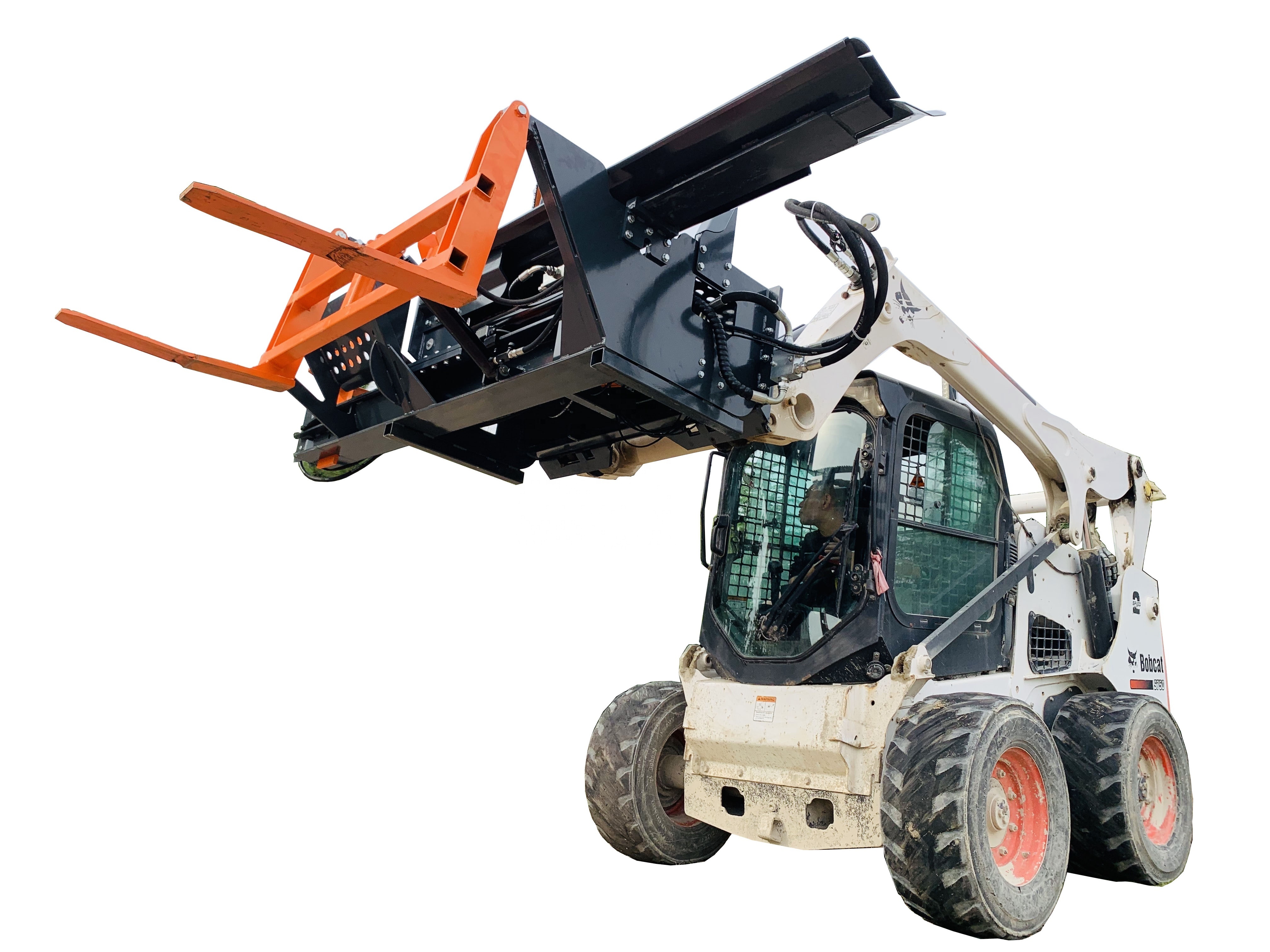 Rima Skid Steer Kindling Wood Log Hydraulic Motored Trees Cutting Splitting Power Track Log Splitter For Woodworking