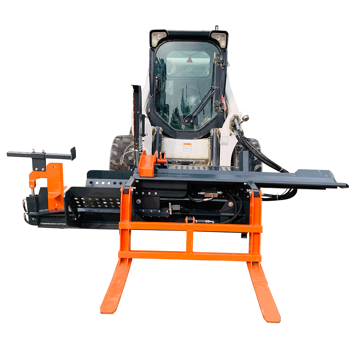 Rima Skid Steer Kindling Wood Log Hydraulic Motored Trees Cutting Splitting Power Track Log Splitter For Woodworking