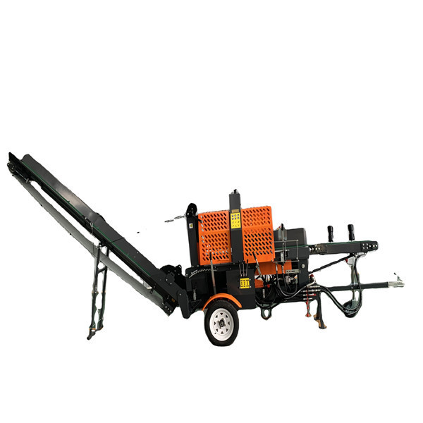 forestry machine horizontal hydraulic firewood processor wood cutter and splitter processing machine with log lifter