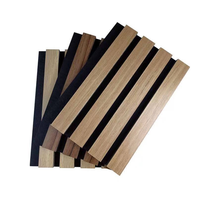 Good Price Black Wall Ceiling Polyester Wood Wainscoting PET Slat Acoustic Panels