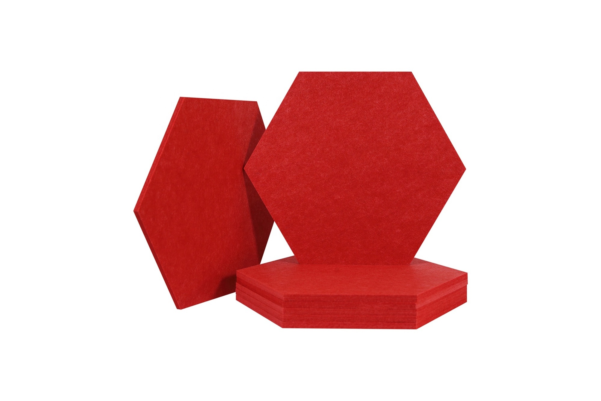 high density Sound Proof Padding Wall decorative Polyester Fiber Hexagon Acoustic Panels for Home Theatre