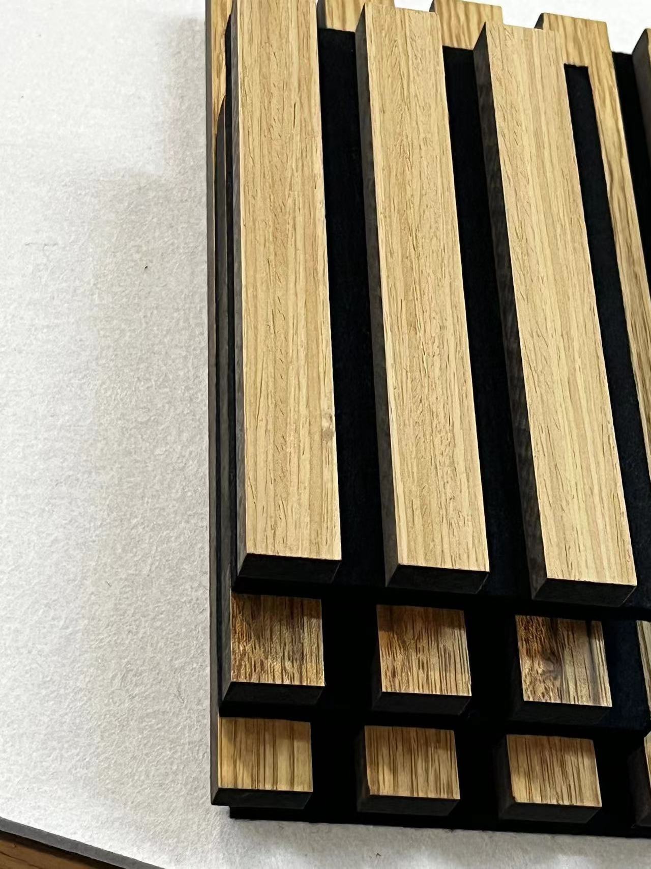 Internal Decorative Slat Wood And Pet Wall Slat Acoustic Wooden Polyester Panel For Stadium