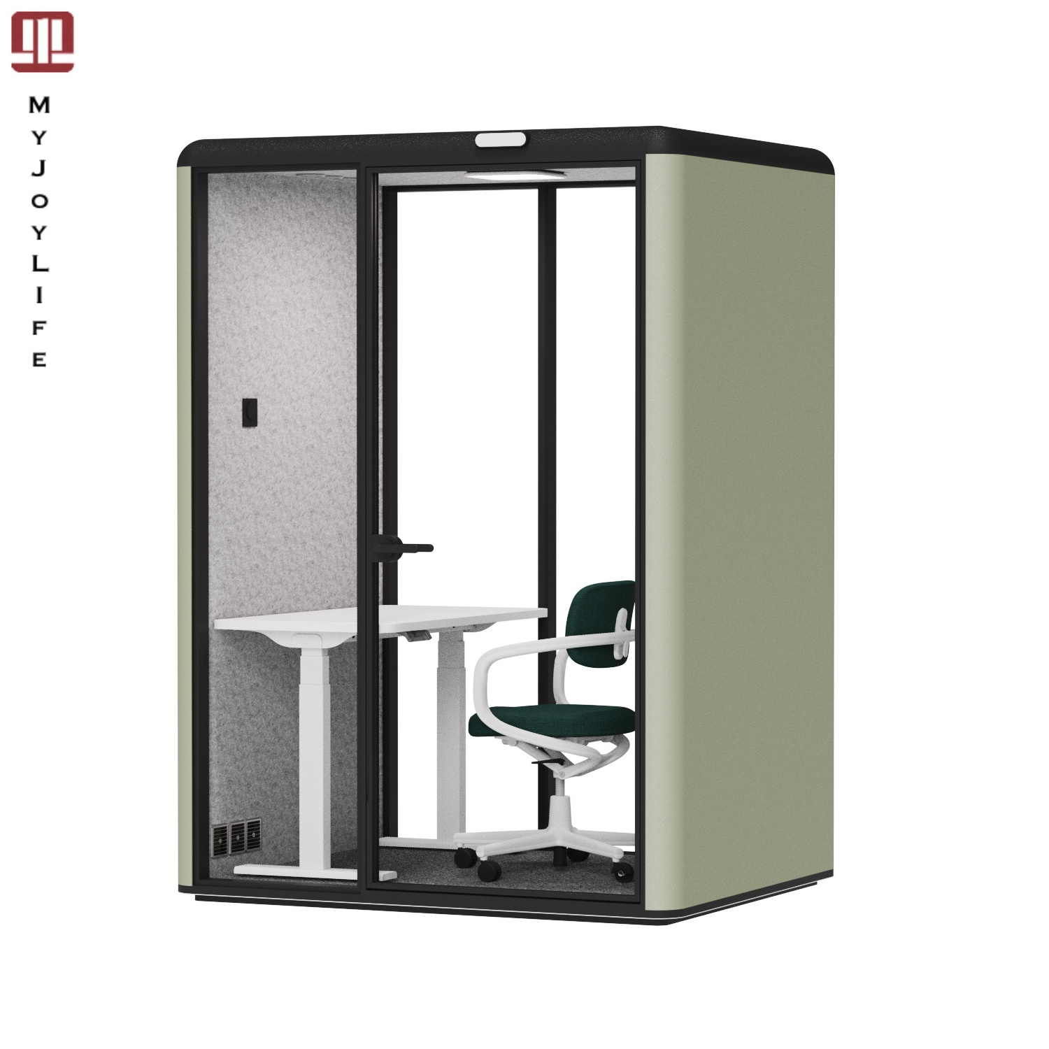 New Design Sealed Insulating Glass Cell Phone Booth For Sales Soundproof Cabin