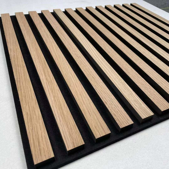 Wood wall panel soundproof 3D auditorium grooved acoustic panel