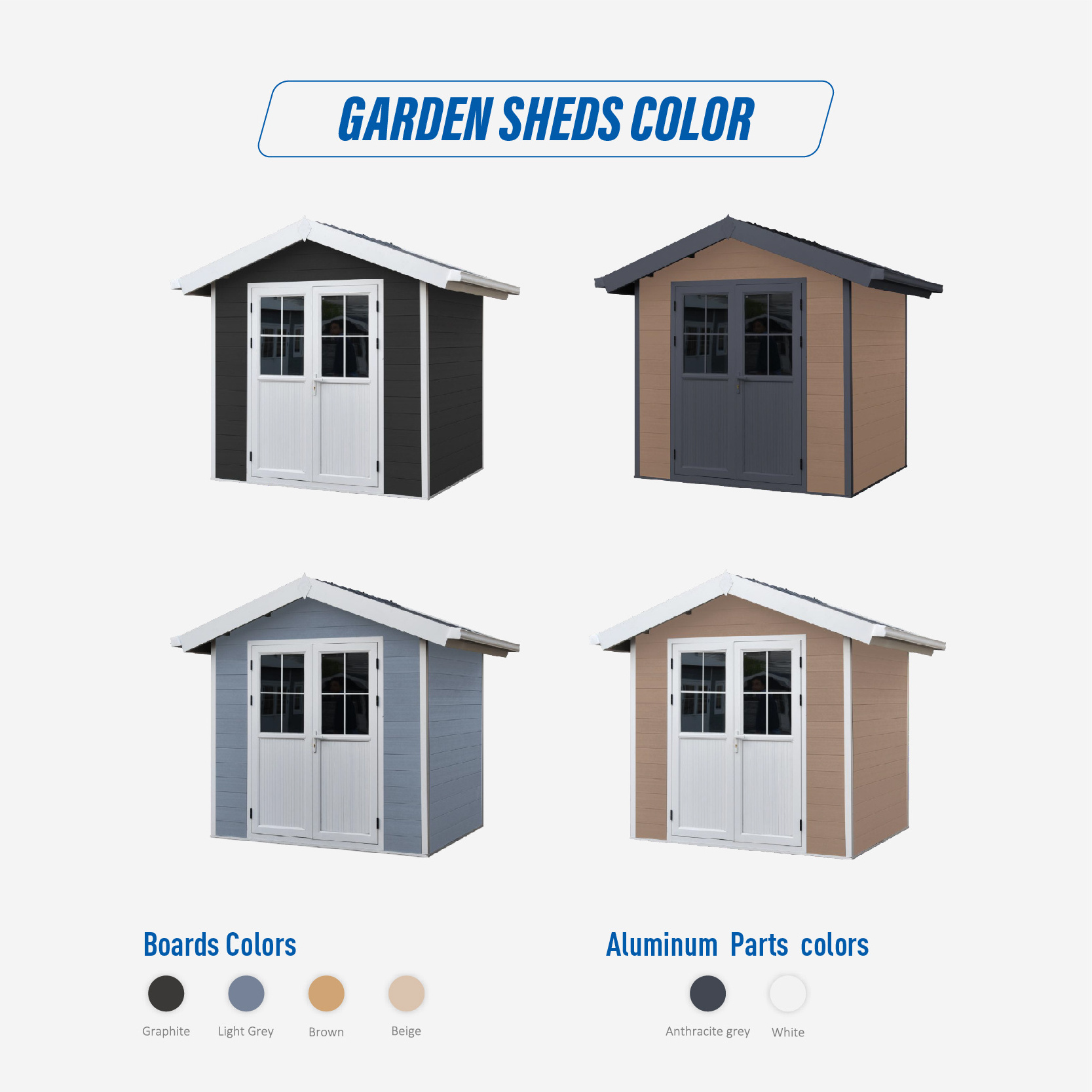 New model skin-friendly Environmental-friendly Formaldehyde Free yard and garden wooden shed garden outdoor