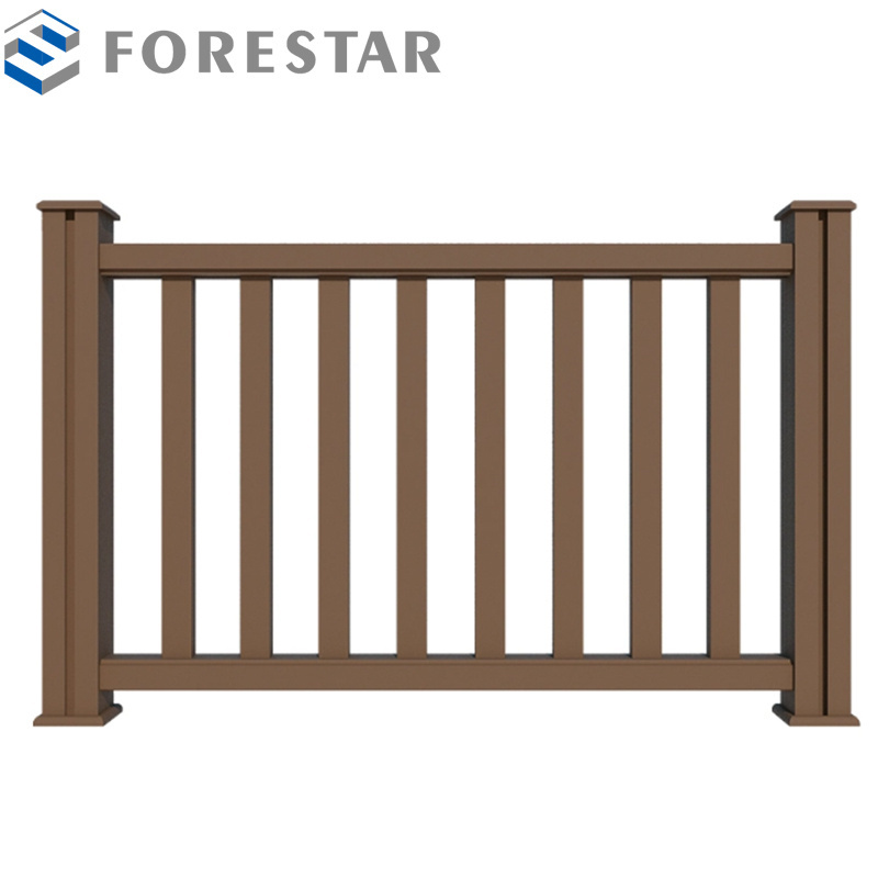 NEW Wood Plastic Composite Decking Used Handrails Terrace Railing Designs Balcony Wpc Guard Railing