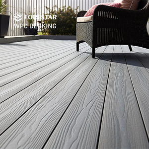 New technology Veranda Solid WPC Terrace Outdoor Floor WPC 3D embossed composite decking for outdoor