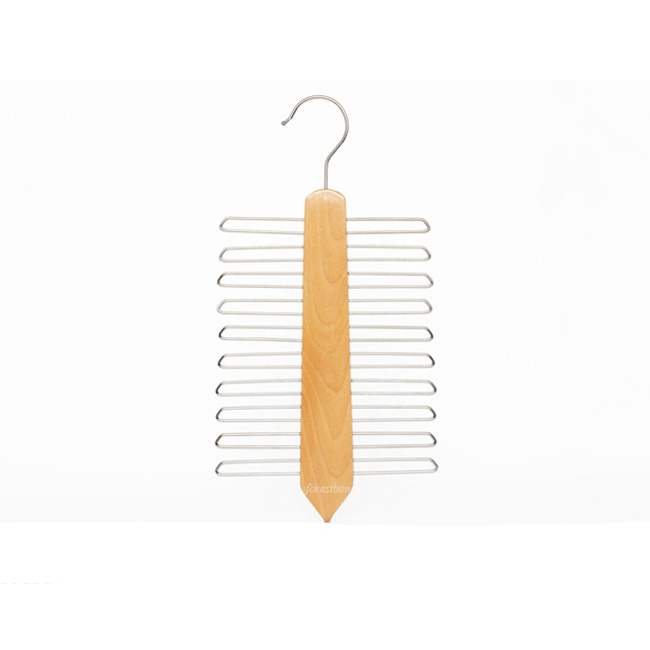 space save 20 hooks wooden tie hanger wooden slim hanger