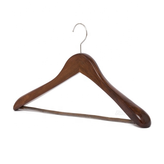 Customized Extra-Wide Shoulder Wood Coat Hangers Jacket Outerwear Shirt Hangers Wooden Suit Hangers