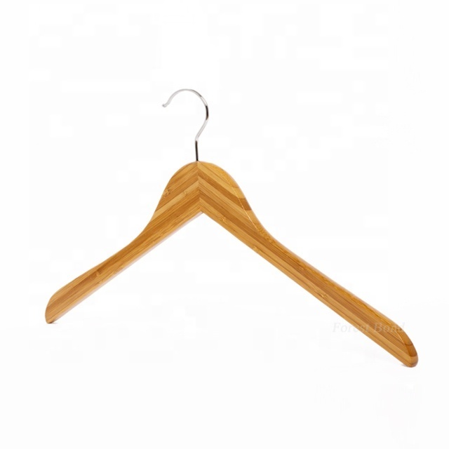 Wood Hangers Eco-friendly Customized Bamboo Coat Top hanger Shirt Jacket Hangers for clothes