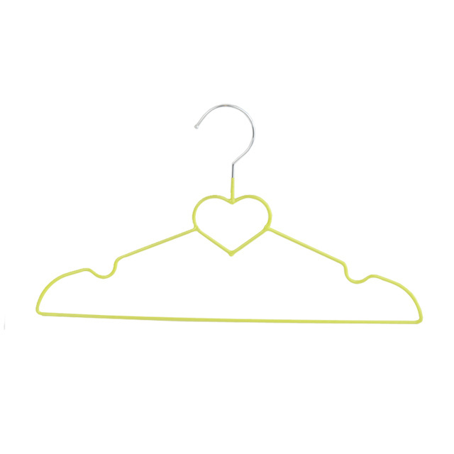 Wholesale Heart Shape Black Coat Metal Hangers Wire Non slip PVC Coated Metal Hangers for Wet Clothes