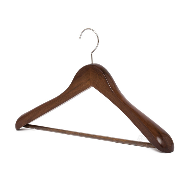 Customized Extra-Wide Shoulder Wood Coat Hangers Jacket Outerwear Shirt Hangers Wooden Suit Hangers