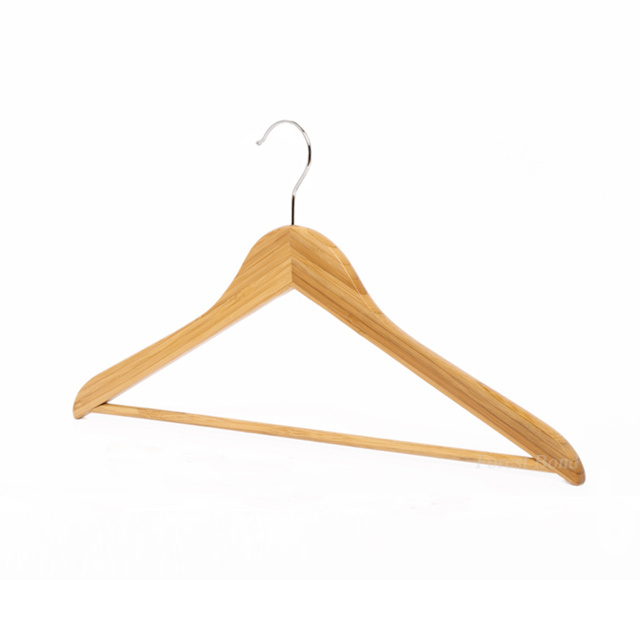 Wood Hangers Eco-friendly Customized Bamboo Coat Top hanger Shirt Jacket Hangers for clothes