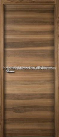 Wood veneer hollow core flush door for hotel, laminated frame