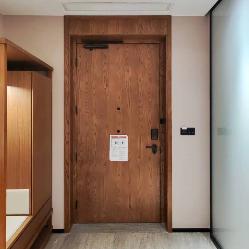 Hotel fire rated oak veneer flush wood door