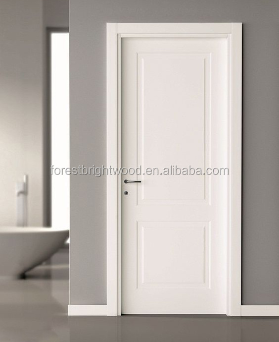 Simple Carving Design 2 Panel Primed Interior Doors