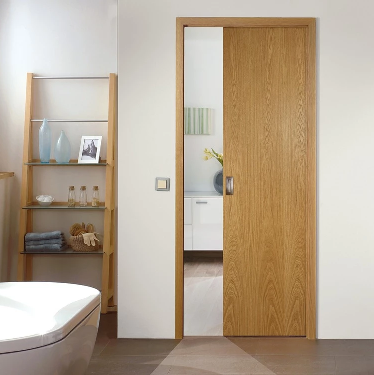 Interior Pocket Door Sliding Wood Door for Apartment, House, Villa