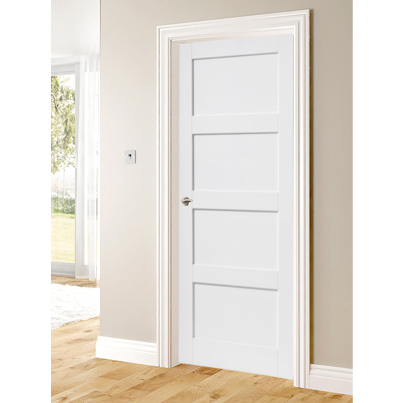 2 Panel Solid White Painted Interior Doors, White Hotel Room Door