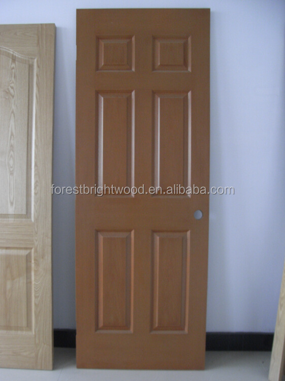 6 Panel White Grained Bi-Fold Bi-fold Closet Door