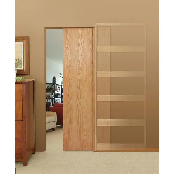 Interior Pocket Door Sliding Wood Door for Apartment, House, Villa