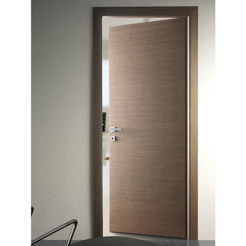 Wood veneer hollow core flush door for hotel, laminated frame