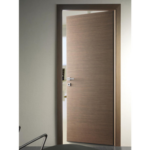 Wood veneer hollow core flush door for hotel, laminated frame