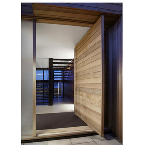 Exterior Solid Oak wood front pivot entry wooden door