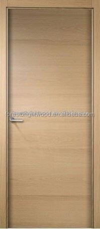 Wood veneer hollow core flush door for hotel, laminated frame