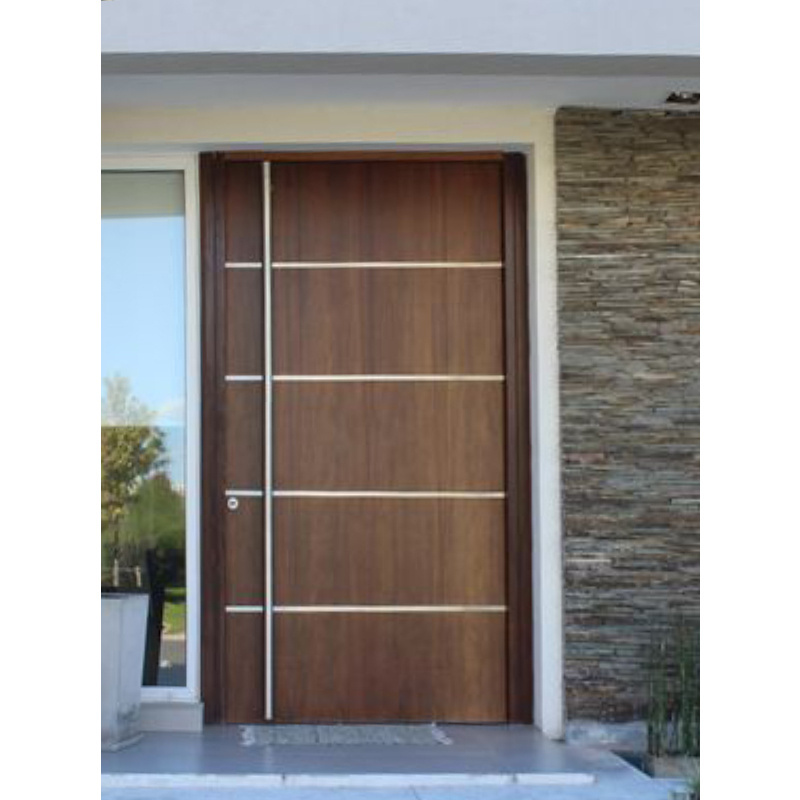 Modern Design Solid Wood Exterior Main Pivot Wood Entrance Doors